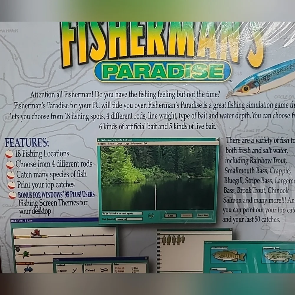 Fisherman's Paradise PC Game - Includes Free Rapala Fishing Lure